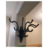 Cast iron wall mount coat hook