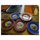 Bavaria gold leaf collector plates, wildlife