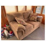 60” microsuede loveseat