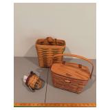 Three Longaberger baskets