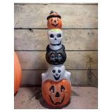 Approx 34” tall Halloween totem pole blow mold No light