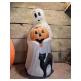 Approx 34” tall ghost blow mold w black cat No light
