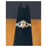 Women’s size 4.25 sterling silver BHG claddaugh design ring Band needs reshaped