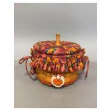 Pumpkin Longaberger basket with handle