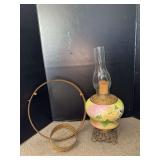 Two matching lamp rings, 6” and 14” round, lamp base