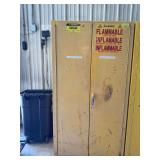 Double door Flammable Storage cabinet 34 x 34 x 65 2 shelves. LEFT CABINET