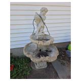 48" tall one armed concrete fountain