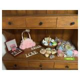 Party lights, napkin holders, eggs and hearts