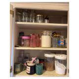 Canisters, coffee mugs, canning jars, drinking glasses, etc