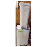 2 foot operated waste baskets