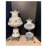 Pair of electric Gone with the Wind lamps