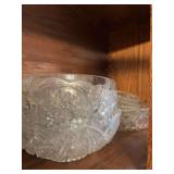 Clear glass serving pieces