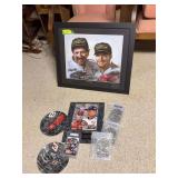 Dale Earnhardt Sr and Jr collectibles as shown