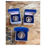 Three Quaker Oats silver rounds .999 fine silver