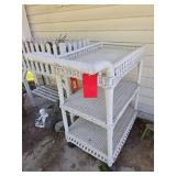 Wicker tea cart