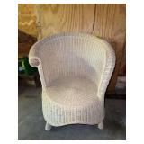 Wrap around wicker chair