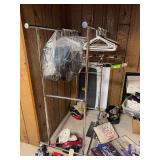 Two portable clothing racks
