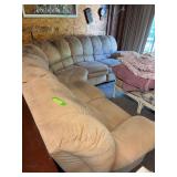 C shape sectional with reclining ends