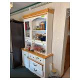 16D x 50L x 78H 2pc lighted hutch NO CONTENTS