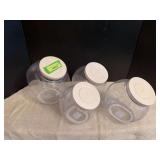 Four Oxo pop jars