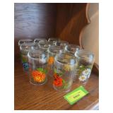 Flowers of the Month drinking glasses