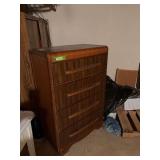 18D x 32L x 48H four drawer dresser with matching 18D x 45L x 62H vanity and bench And contents remaining in dresser or vanity you get also!