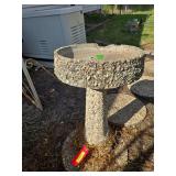 Concrete birdbath