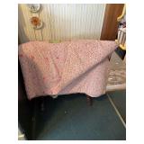 Quilt rack and 68x74 tied comforter