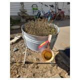 Rinse tub for planter w/ or w/o dirt