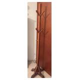 Approx 6’ tall hall tree, one arm has been reglued