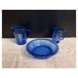 Shirley Temple pitcher, bowl and mug
