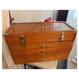 10D x 21L x 13H machinists toolbox Seller used as a jewelry box