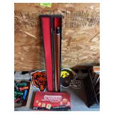 Bears & Hawkeyes magnets, Scrabble and a Camel pool cue