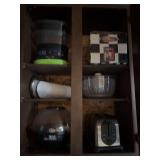Stir Crazy popcorn popper, double slice toaster, salad spinner, paper towel holder, snow cone maker and T-Fal food steamer