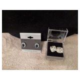 Sterling Silver earrings and Austrian Crystal earrings
