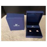 Swarovski heart earrings in original box