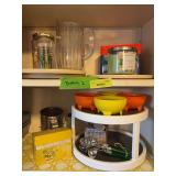 Recipe boxes, corn holders, lazy susan, sifter, candle, mini screwdriver set and more