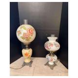 Pair of electric Gone with the Wind lamps