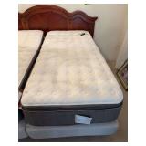 Stearns & Foster twin size mattress on Legget & Platt electric boxspring with adjustable headboard/footboard and massaging head/foot