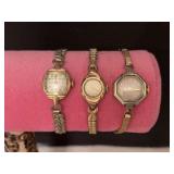 Three ladies Bulova watches