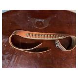Leather gun belt w 38 special rounds