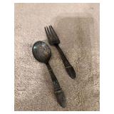 1867 Rogers Bros Childs fork and spoon