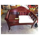 Modern reproduction of early telephone chair/settee