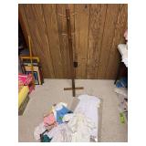 Approx 4’ tall hall tree with doll and child size clothes