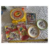 Mickey Mouse see n say, roller coaster picture ceramic plates gift wrapping