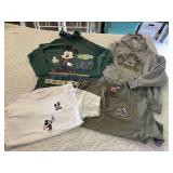 Two mickey mouse sweatshirts and two t shirts