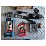 Mickey ornaments, guitar strap, suspenders, cummerbund