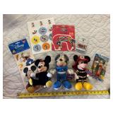 Mickey Mouse stuffed toys and stickers