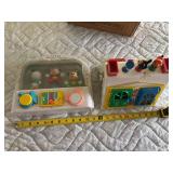 Two vintage plastic, Mickey Mouse children’s toys