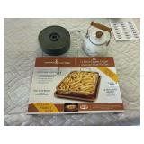 2 piece copper crisper, tortilla warmer and teapot